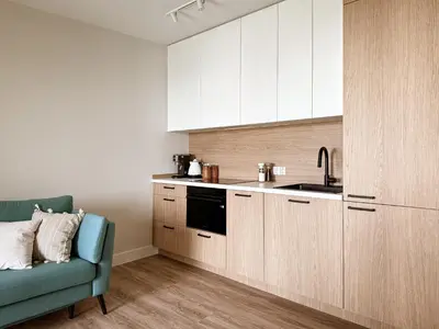 Kuchnia lub aneks kuchenny w obiekcie Legnicka Residence 38