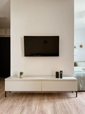 Telewizja i/lub zestaw kina domowego w obiekcie Legnicka Residence 38