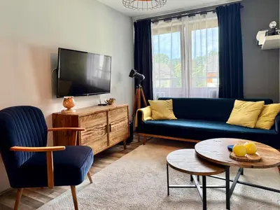 Telewizja i/lub zestaw kina domowego w obiekcie Apartament Zielona Przystań Wrocław