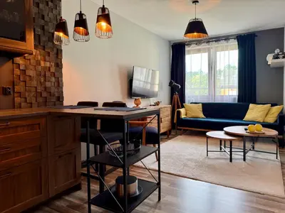 Część wypoczynkowa w obiekcie Apartament Zielona Przystań Wrocław