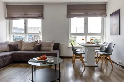 Część wypoczynkowa w obiekcie Chic Apartments - Cozy and Stylish - City Center - Legnicka