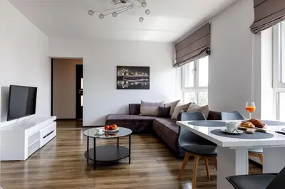 Telewizja i/lub zestaw kina domowego w obiekcie Chic Apartments - Cozy and Stylish - City Center - Legnicka