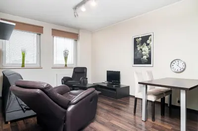 Część wypoczynkowa w obiekcie Inowrocławska 17 Apartamenty Platinum by Noclegi Renters