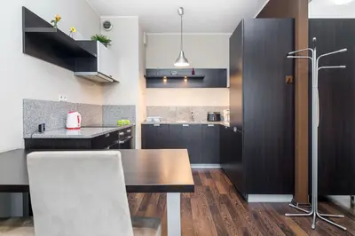 Kuchnia lub aneks kuchenny w obiekcie Inowrocławska 17 Apartamenty Platinum by Noclegi Renters