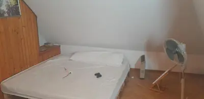 Łóżko lub łóżka w pokoju w obiekcie Apartament Zielony Zakątek