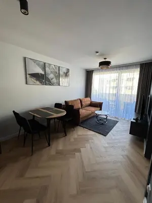 Część wypoczynkowa w obiekcie Apartament Grafitowy