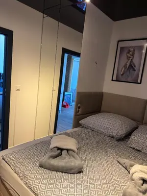 Łóżko lub łóżka w pokoju w obiekcie Sapore Dream STUDIO 4