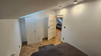 Łóżko lub łóżka w pokoju w obiekcie Studio za Miastem
