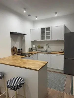 Kuchnia lub aneks kuchenny w obiekcie Apartament Między Szlakami