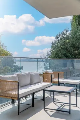 Balkon lub taras w obiekcie Lago Nysa Apartamenty nad Jeziorem Nyskim
