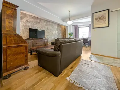 Telewizja i/lub zestaw kina domowego w obiekcie Rynek Wrocław Prestige Apartaments by BookingHost