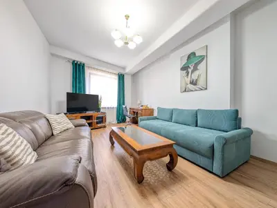 Część wypoczynkowa w obiekcie Rynek Wrocław Prestige Apartaments by BookingHost