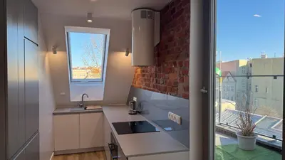 Plan piętra w obiekcie OPOLSKA WENECJA-apartament typu STUDIO z tarasem