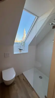 Łazienka w obiekcie OPOLSKA WENECJA-apartament typu STUDIO z tarasem