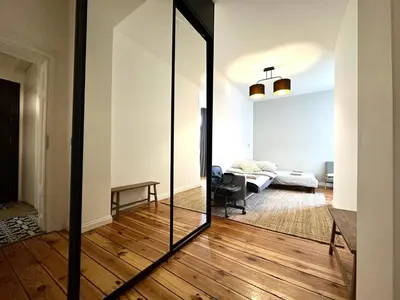 Łóżko lub łóżka w pokoju w obiekcie Jagiellończyka Apartment - Self Check-In 20h