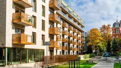 Budynek, w którym mieści się apartament