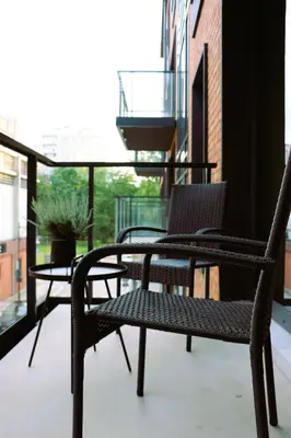 Balkon lub taras w obiekcie Justinrent PALATIUM 13