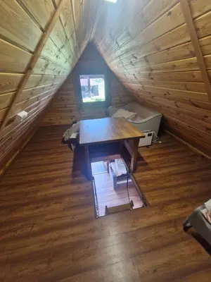 Telewizja i/lub zestaw kina domowego w obiekcie Domek letniskowy Łowisko Frączków