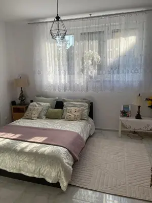 Łóżko lub łóżka w pokoju w obiekcie Apartament Mechnice koło Opola