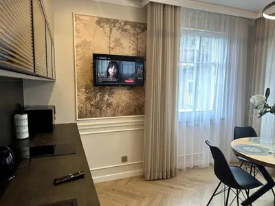 Telewizja i/lub zestaw kina domowego w obiekcie Willa Piastowska