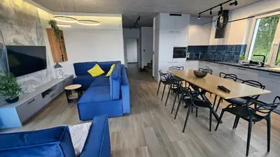 Telewizja i/lub zestaw kina domowego w obiekcie Oaza Brzozowa