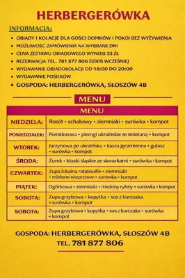 Plan piętra w obiekcie Herbergeròwka Agroturystyka na Wsi