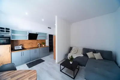 Kuchnia lub aneks kuchenny w obiekcie Apartament pod Zamkiem Książ 