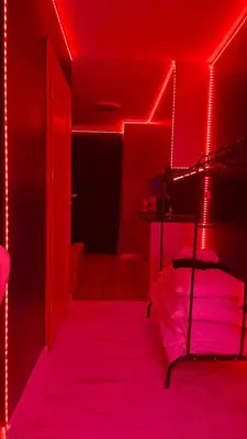 Łóżko lub łóżka w pokoju w obiekcie POLE DANCE Apartment Lalka Miłości