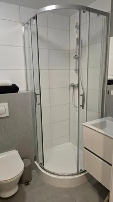 Łazienka w obiekcie Mikroapartament Gamma Dyrekcyjna Wrocław