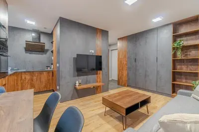 Telewizja i/lub zestaw kina domowego w obiekcie Apartament Lubliniec Centrum, PW Invest Home