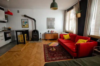 Część wypoczynkowa w obiekcie Studio na Średniej - Gliwice Old Town Studio Flat