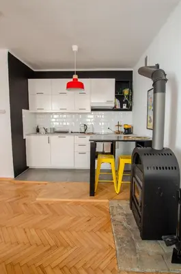Kuchnia lub aneks kuchenny w obiekcie Studio na Średniej - Gliwice Old Town Studio Flat