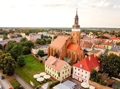 Widok na miasto Wołów z tego hotelu