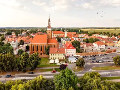 Widok na miasto Wołów z tego hotelu