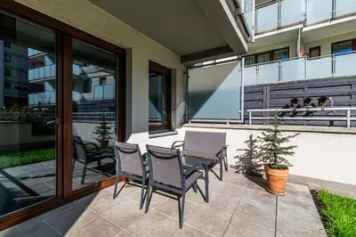 Balkon lub taras w obiekcie RentPlanet - Apartament Piękna z tarasem