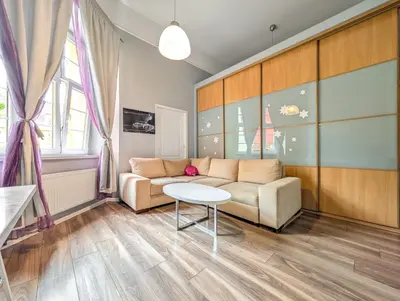 Część wypoczynkowa w obiekcie Wrocław Rynek Spirit Apartment by BookingHost