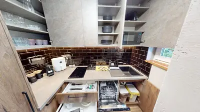 Kuchnia lub aneks kuchenny w obiekcie Tennis Family Lux Apartament City Center Nankiera 11