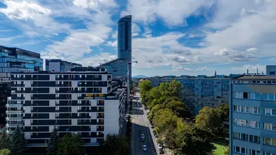 Widok na miasto Wrocław z tego apartamentu