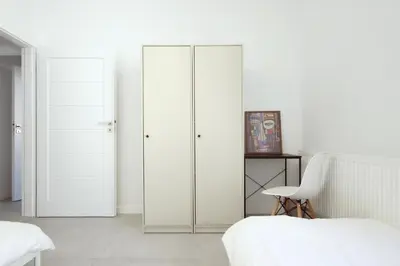 Łóżko lub łóżka w pokoju w obiekcie Apartament w Centrum Gliwic