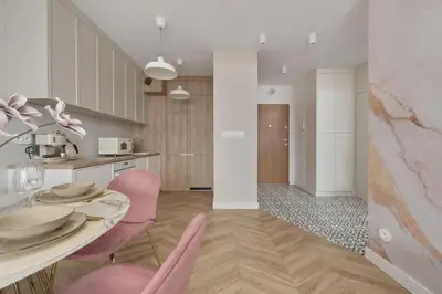 Kuchnia lub aneks kuchenny w obiekcie Elegant Apartment with Balcony Krakowska Wroclaw by Renters Prestige