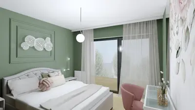 Łóżko lub łóżka w pokoju w obiekcie Apartament Margaret