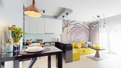 Plan piętra w obiekcie Golden Hour Rose - Kurkowa 14 Residence
