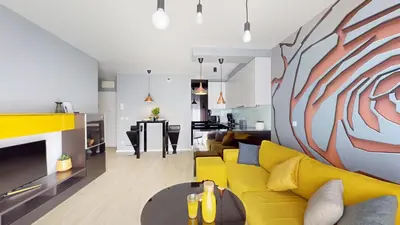 Plan piętra w obiekcie Golden Hour Rose - Kurkowa 14 Residence