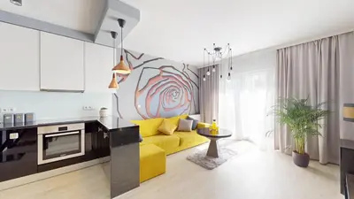 Plan piętra w obiekcie Golden Hour Rose - Kurkowa 14 Residence