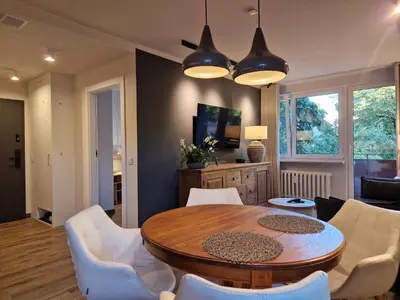 Telewizja i/lub zestaw kina domowego w obiekcie Studio na Wyspie Pasieka