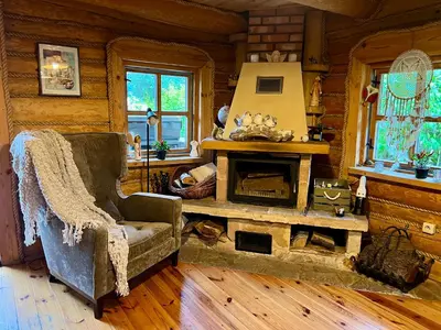 Część wypoczynkowa w obiekcie Domek LAVENDA z widokiem na rzekę - Basen, Jacuzzi, Sauna - Magiczny ogród - 0,5ha prywatnej przestrzeni
