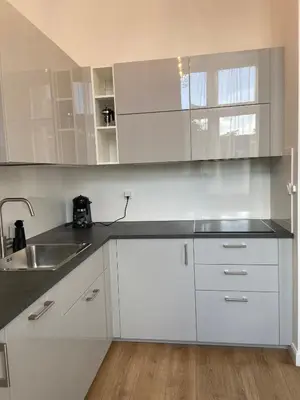 Kuchnia lub aneks kuchenny w obiekcie Apartament Rezydencja Worcella by Apartamenty na dni Wrocław