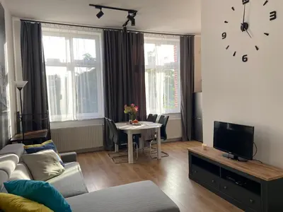 Część wypoczynkowa w obiekcie Apartament Rezydencja Worcella by Apartamenty na dni Wrocław