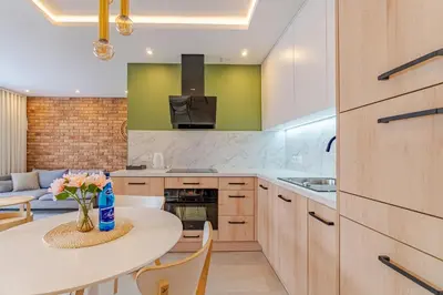 Kuchnia lub aneks kuchenny w obiekcie Apartament Centrum Strzelce PW INVEST HOME