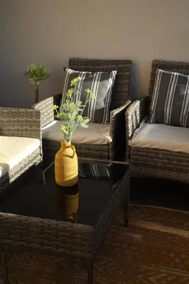 Część wypoczynkowa w obiekcie Glam, king-size bed, terrace, free indoor parking